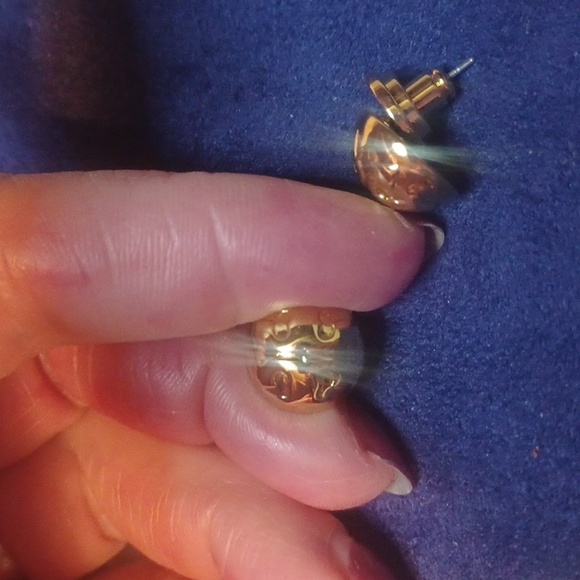 Tory Burch Gold Dome Earrings - Picture 2 of 5